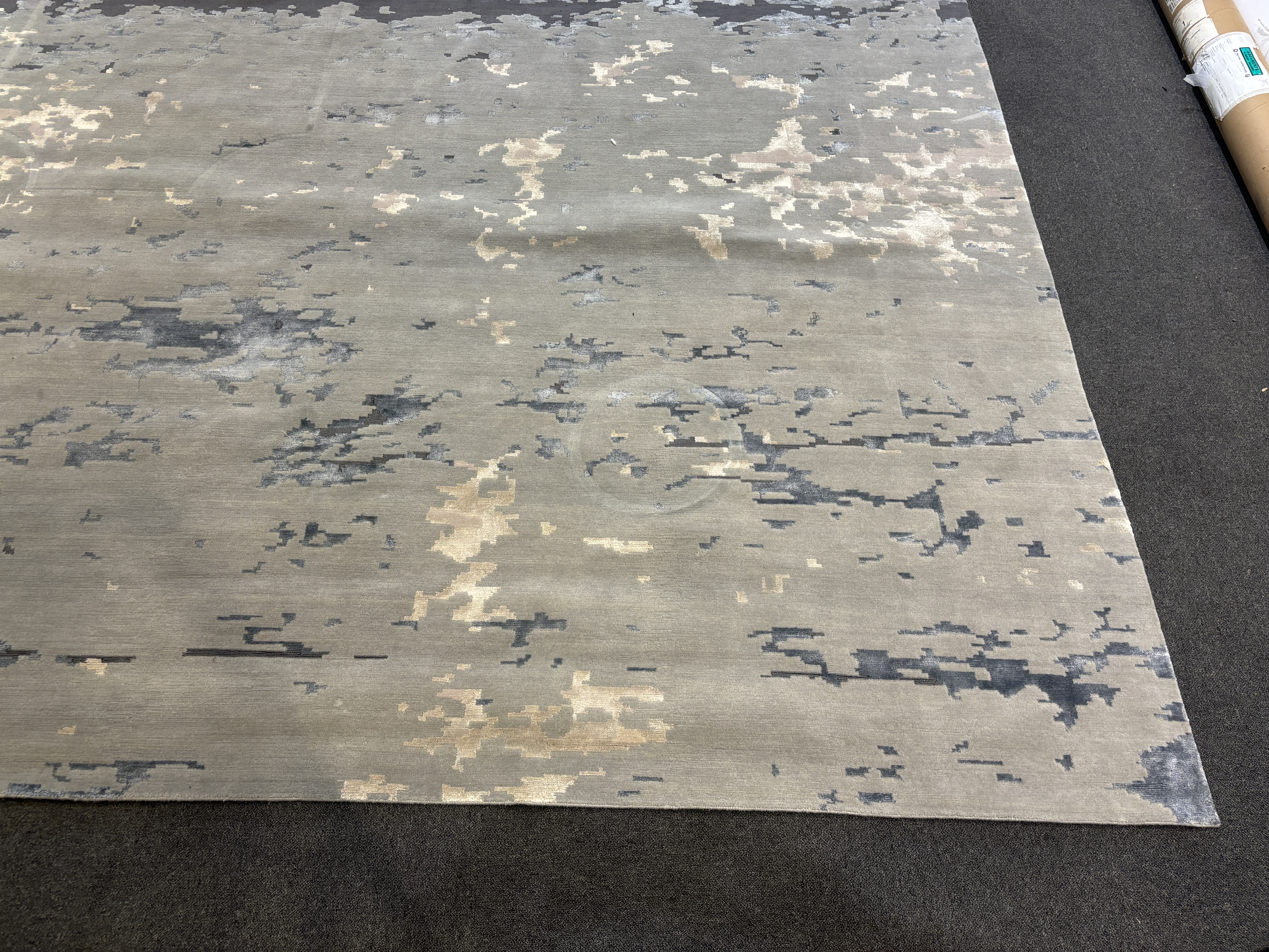 Matthew Wailes, a bamboo and wool mix hand knotted carpet, 450 x 445cm